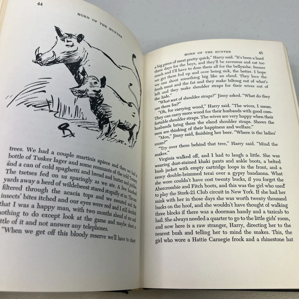 VTG‎ Horn of the Hunter by Robert C. Ruark, 1953 Collectible Illustrated Africa